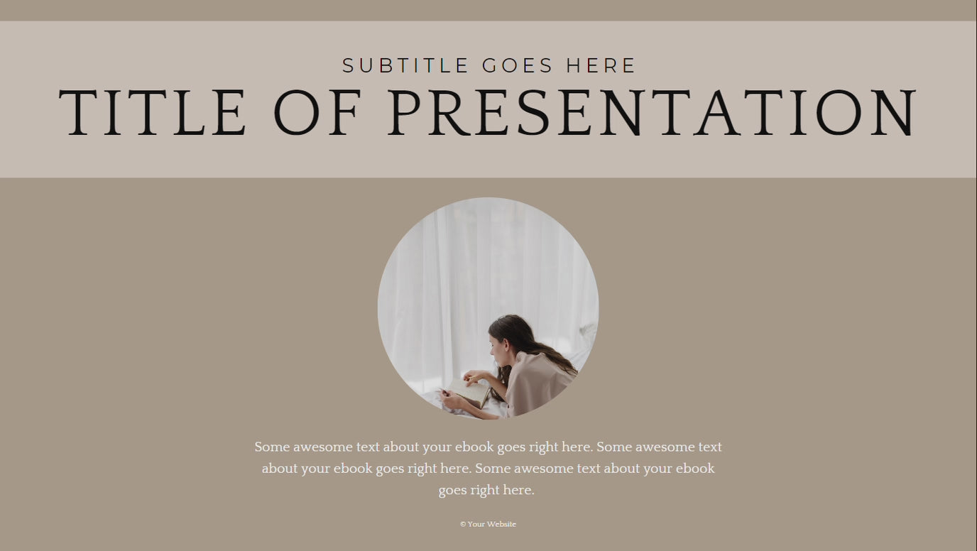 Canva feminine presentation slide deck template for female entrepreneurs. 
