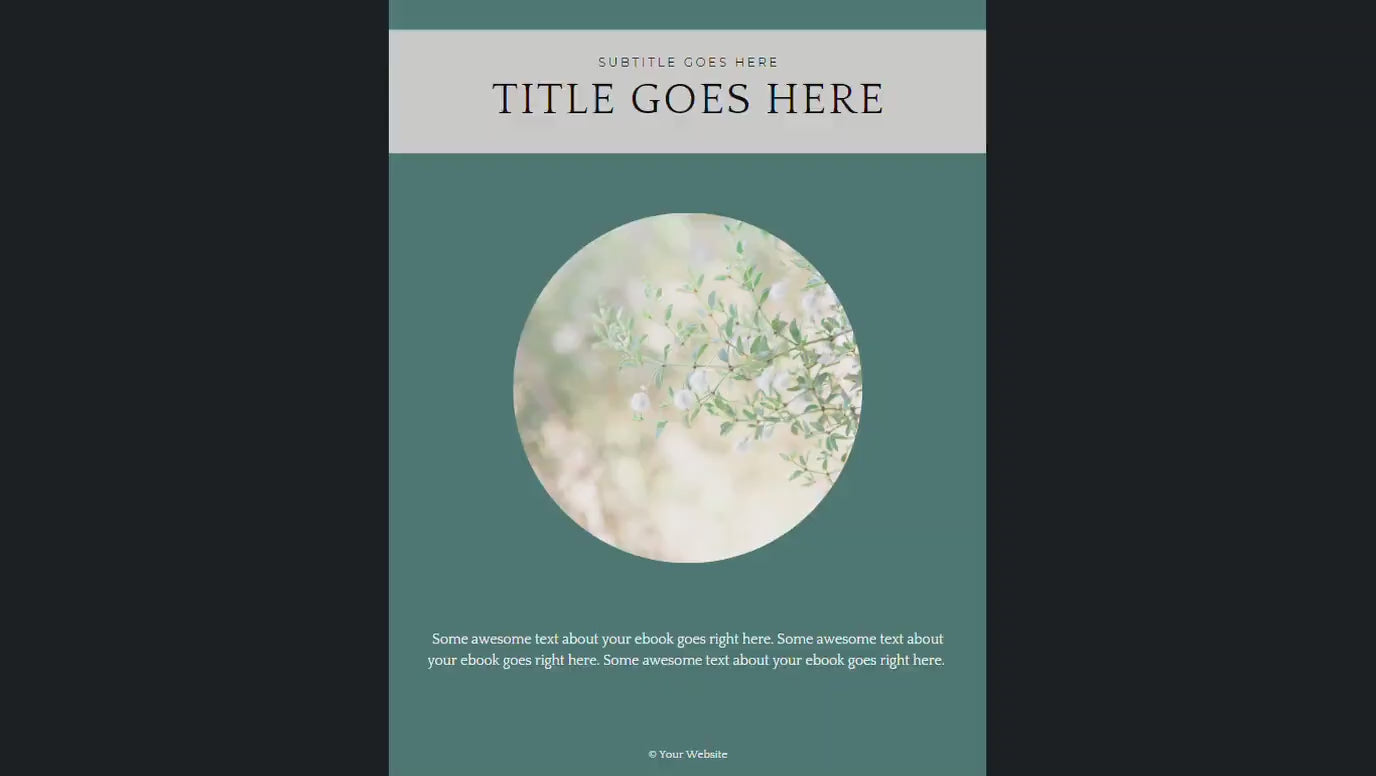 Canva feminine ebook template for female entrepreneurs. 